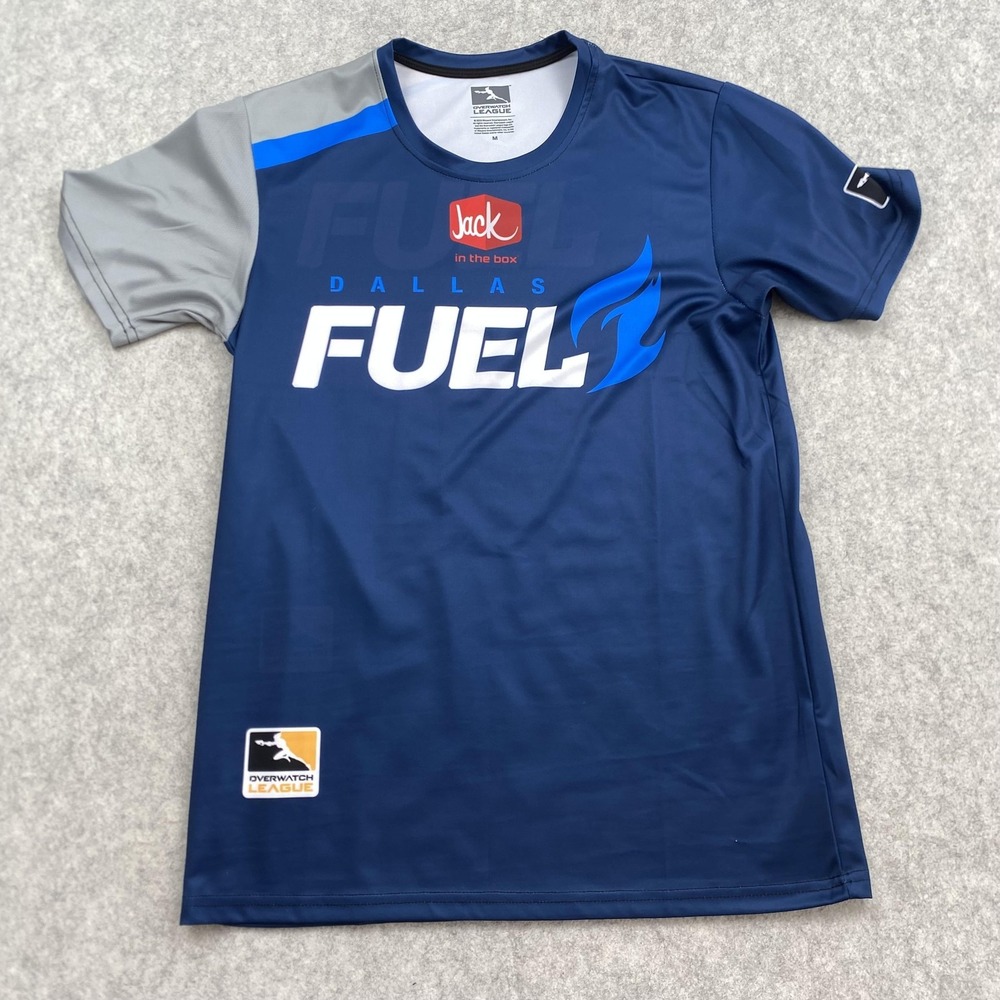 Dallas Fuel Jersey Mens Medium Blue Short Sleeve Overwatch League Into The AM